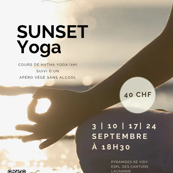 Sunset yoga yoga class in Lausanne